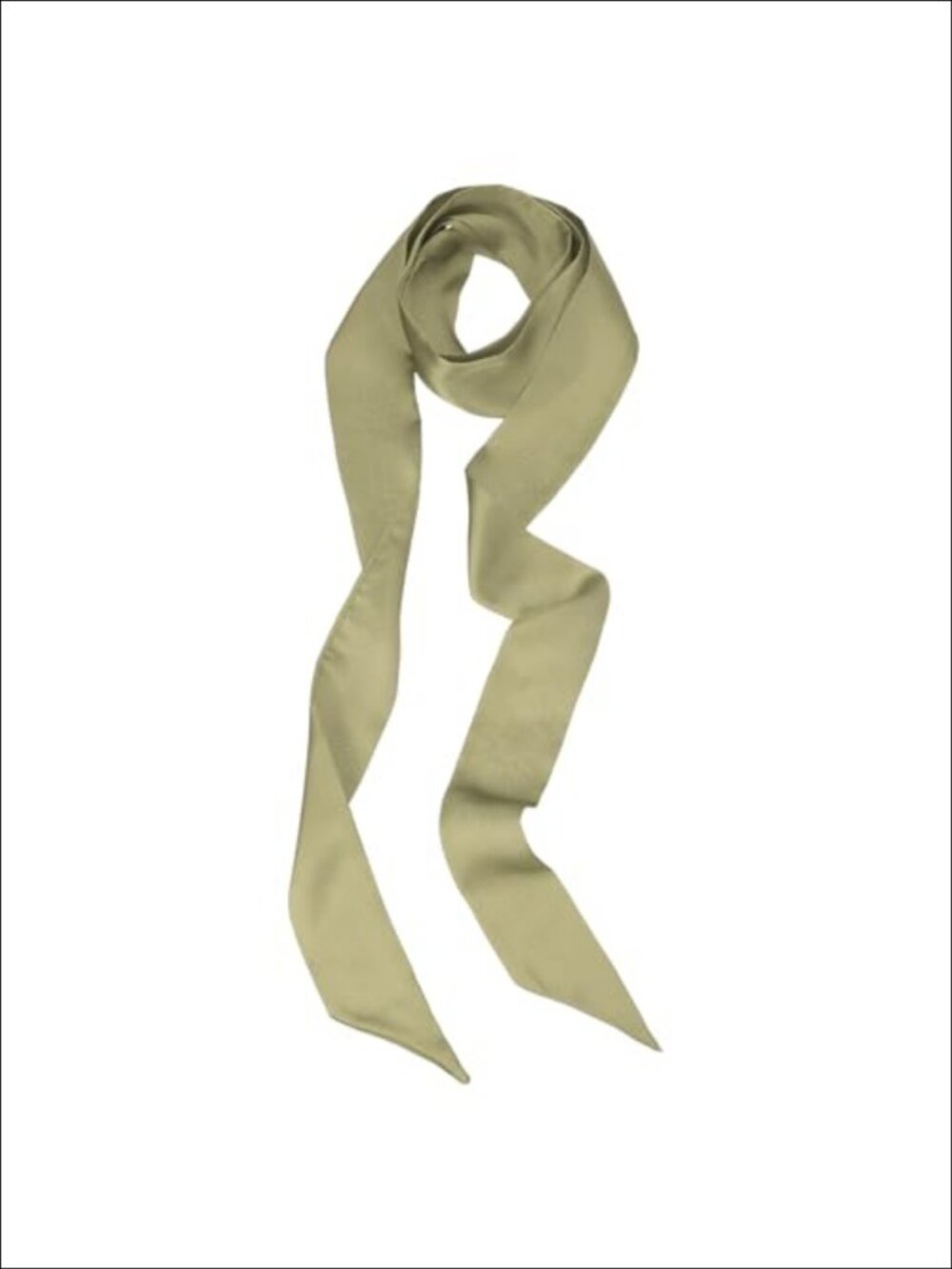 Slim Silk Ribbon Scarf Neck Tie Skinny Long Neckerchief
